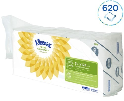 Handdoek Kleenex Ultra i-vouw 2-laags 215x315mm 5x124stuks 7979-2