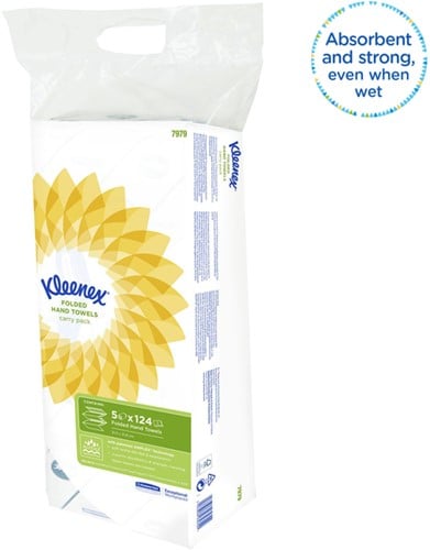 Handdoek Kleenex Ultra i-vouw 2-laags 215x315mm 5x124stuks 7979-3