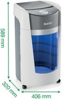 Papiervernietiger Leitz IQ OptiMax Office P5 snippers 2x15mm-2