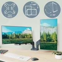 Monitorarm Leitz Ergo ruimtebesparend dubbele monitorarm-1