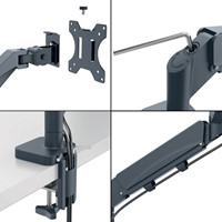 Monitorarm Leitz Ergo ruimtebesparend dubbele monitorarm-3