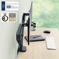 Monitorarm Leitz Ergo ruimtebesparend dubbele monitorarm-7