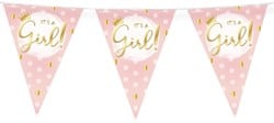 Party Flags foil It's a girl!