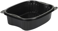 Schaal IEZZY magnetron 900ml PP zwart 300 stuks