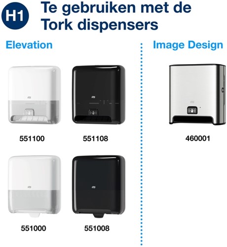 Handdoekrol Tork H1 Matic Advanced 2-laags 150m naturel 290099-3