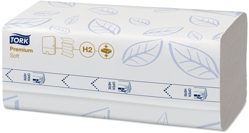 Handdoek Tork H2 Xpress compressed Premium multifold 2-laags 212x320mm 12x170 vel wit 100888-2