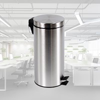 Afvalbak BRASQ pedaalemmer 30 liter RVS-2