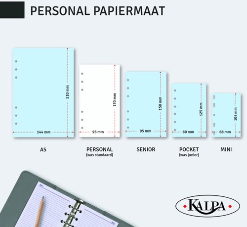 Organizer Kalpa Personal inclusief agenda 2026-2027 7dagen/2pagina's bloemenzee zwart-8