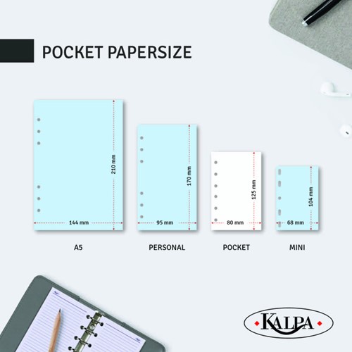 Organizer Kalpa Pocket inclusief agenda 2026-2027 7dagen/2pagina's bloemenzee zwart-9