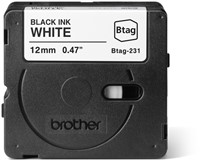 Labeltape Brother P-touch Btag-231 standaard 12mm zwart op wit-3
