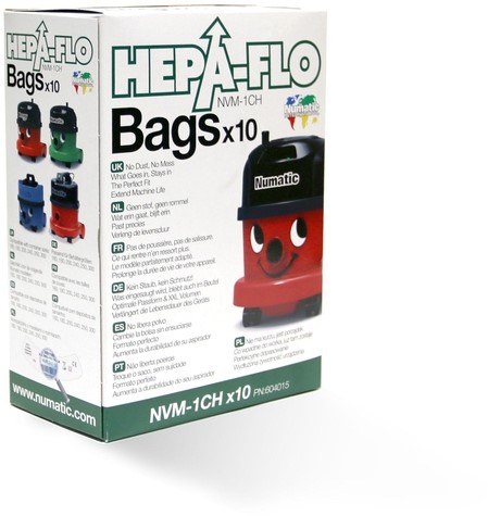 Stofzuigerzak Numatic Hepa Flo NVM-1CH microvezel 10 stuks