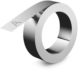 Reliëftape Dymo embossing zelfklevend aluminium 12mm zilver
