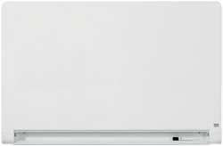 Glasbord Nobo Impression Pro afgeronde hoeken 71x126cm briljant wit
