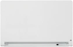 Glasbord Nobo Impression Pro afgeronde hoeken 71x126cm briljant wit