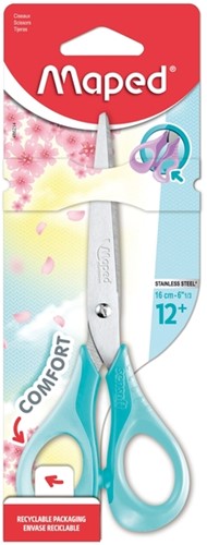 Schaar Maped Sensoft 16cm rechtshandig pastel assorti