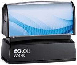 Tekststempel Colop EOS 40 personaliseerbaar met stempelplaat zwart