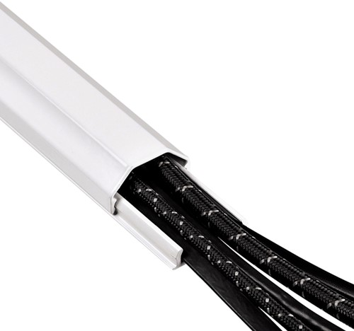Kabelkanaal Hama hoekig 110/3,3/1,7 cm aluminium wit-1