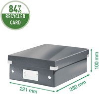 Sorteerbox Leitz WOW Click & Store 220x100x282mm gerecycled karton zwart-1