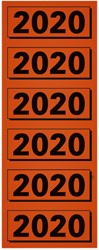 Rugetiket Elba 2020 57x25mm rood 120 stuks