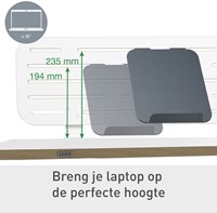 Bureau ophangbord Leitz Ergo met laptophouder-8