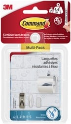 Bevestigingsstrip Command waterbestendig 16 stuks assorti