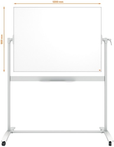 Whiteboard Nobo kantelbord mobiel 90x120cm staal-11
