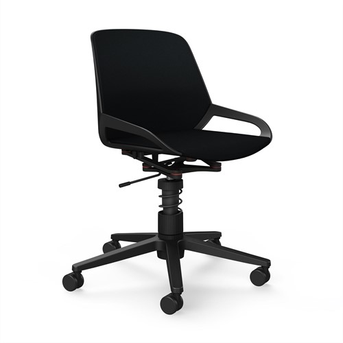 Aeris Numo Task - Wielen - Met Rugleuningkussen  - Cura zwart - Zwart - Standard (<1,85m)