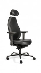 Therapod X Hard Leder Zwart Hoofdsteun