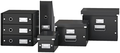 Ladenkast Leitz Click & Store WOW 3 laden gerecycled karton zwart-2
