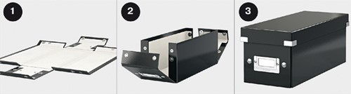 Opbergdoos Leitz Click & Store WOW middel gerecycled karton 281x200x370mm wit-2