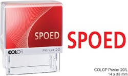 Woordstempel Colop Printer 20 spoed rood
