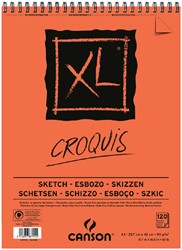Schetsblok Canson XL Croquuis A3 90g 120 vel spiraal