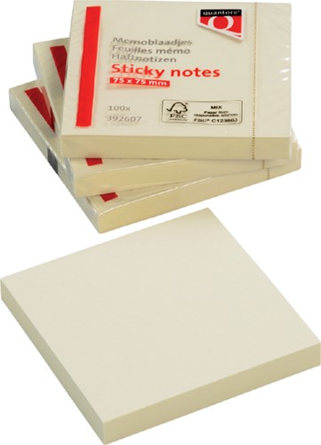 Memoblok Quantore 76x76mm geel 100 vel-1