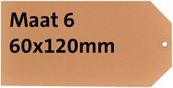 Label karton nr6 200gr 60x120mm chamois 1000 stuks