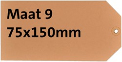 Label karton nr9 200gr 75x150mm chamois 1000 stuks