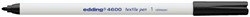 Viltstift edding 4600 textiel rond 1mm zwart