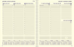 Agenda's weekoverzicht met spiraal