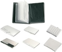 Visitekaartenhouder 2 vaks mat aluminium-2