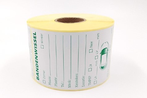 Bandenstickers op rol, 250 stuks - Groen-2