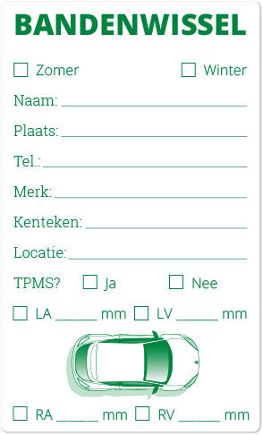 Bandenstickers op rol, 250 stuks - Groen