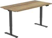 Bureau Electrisch Sta-Zit Gerson Basic  - 160×80cm - Oak Medium - Zwart