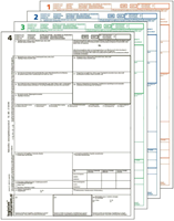 CMR vrachtbrief laser 4-voud [4-3-2-1] ongenummerd - 500 sets