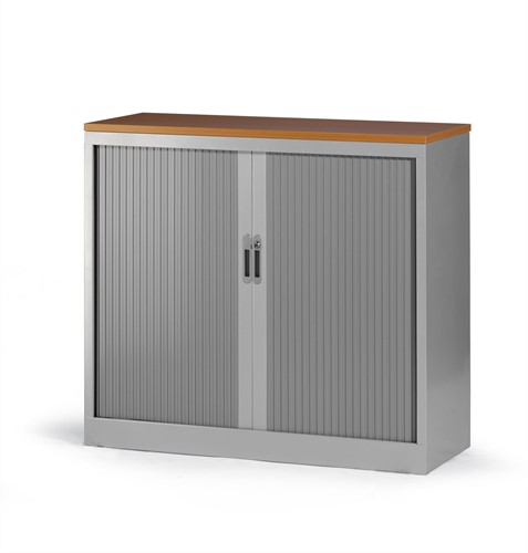 Archief-/Roldeurkast Gerson Basic - 105*120*45cm - Zwart - 1 legbord