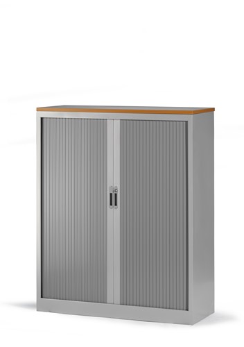 Archief-/Roldeurkast Gerson Basic - 145*120*45cm - Wit - 3 legborden