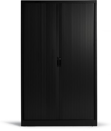 Archief-/Roldeurkast Gerson Basic - 198*120*45cm - Zwart - 4 legborden