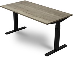 Bureau Elektrisch zit/sta ELM NPR 1813 - 140×80cm - Oxyd Beton - Zwart