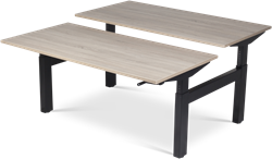 Bureau Handslinger zit/zit Apo Duo werkplek NPR 1813 - 120×80cm - Oak Medium - Zwart