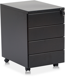 Rolblok 4 lades incl. pennenlade - Zwart
