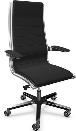 Bureaustoel Directie Leer - Sit-It Executive High Back - Zwart