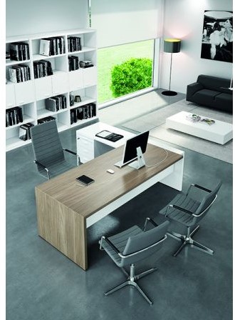 Directiebureau T-serie, ELM/WIT, 192×190×76,5cm